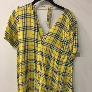 Plaid yellow mini dress, like clueless